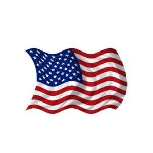  waving US American flag Round Stickers 