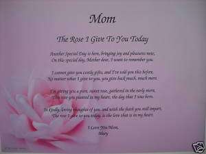 MOM POEM THE PERFECT PERSONALIZED GIFT FOR BIRTHDAY, CHRISTMAS, MOTHER 