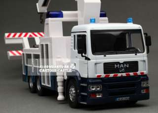 Police Crane Trailer Auto Model Traffic Rescue Vehicle Children Toy 