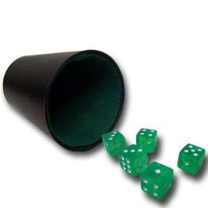 16Mm Dice W/ Plastic Cup Rounded Corners Translucent Coloring Standard 