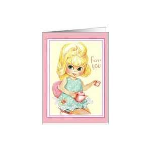  Gift for You Tea Party Lady or Her Birthday Hostess Card 