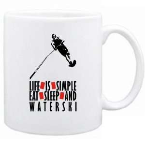   Life Is Simple. Eat , Sleep & Waterski  Mug Sports