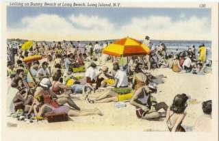 Postcard Sunny Beach, Long Beach, Long Island, NY  