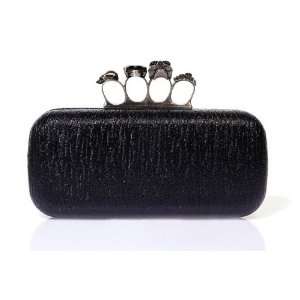   Clutch Evening Handbags with Skull Finger Ring: Sports & Outdoors