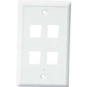   CHANNEL VISION G 4GW 4 Jack single gang plate (White): Camera & Photo