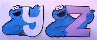 SESAME STREET ABCs & NUMBERS CUT OUTS HAND MADE~MUST C  