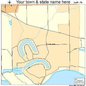  Street & Road Map of Progreso Lakes, Texas TX   Printed 
