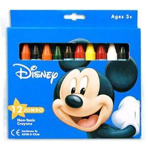  12ct Disney Mickey & Minnie Non Toxic Jumbo Crayons Toys 