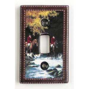 FOX HUNT Horse themed SINGLE Toggle Light Switchplate cover