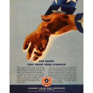 1941 Ad Allegheny Ludlum Steel Corp. National Defense   Original Print 