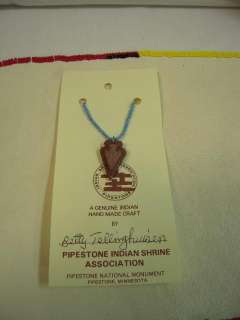 Pipestone Arrowhead Native American Necklace Catlinite  