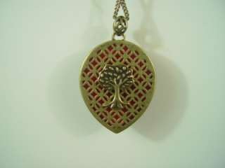   Necklace Fuschia Purple Stone Drop Necklace Heart & Lock New Tags