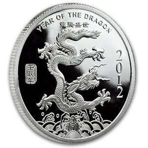  2012 Year of the Dragon 1/2 oz .999 Fine Silver Round 