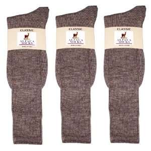  Alpaca Classic Socks   3 Pairs Large   Light Brown 