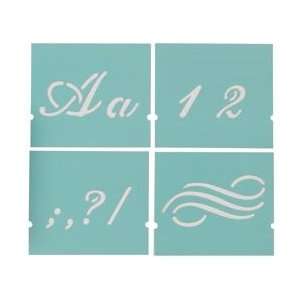 Martha Stewart Alphabet Stencil 48/Pkg Fancy Font Size 1 3/8; 3 Items 