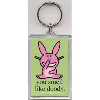    Happy Bunny   You smell Like Doody   Acrylic Keychain: Automotive