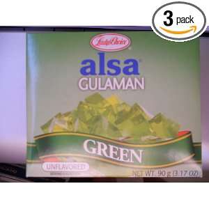 packs Alsa Gulaman Green 90g Ea:  Grocery & Gourmet Food