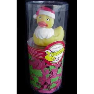  Christmas Rubber Ducky Squirt Toy and Bath Confetti