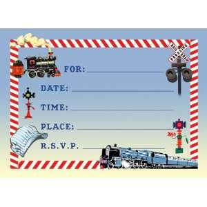   Dolce Mia Trains Birthday Party Invitations Party Pack   8 cards: Baby