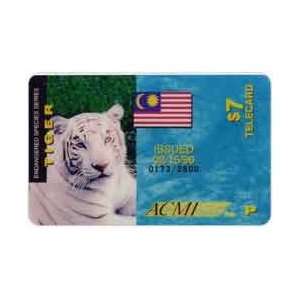   Phone Card $7. White Tiger Endangered Species 