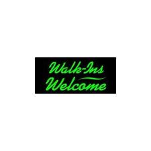  Walk Ins Welcome Simulated Neon Sign 12 x 27: Home 