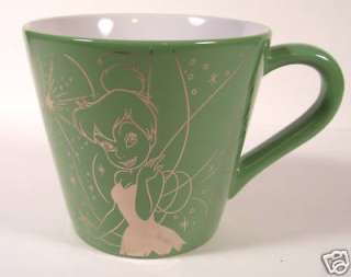 Disney Store TINKERBELL Ceramic Green Cup Mug NEW  