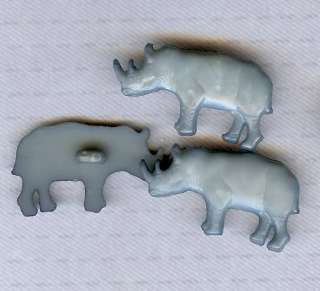 Rhinocerous Novelty Theme Buttons/Sewing/Crafts/Quilts  