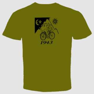 Dr Hoffman LSD T Shirt 1943 Bike Acid Party Trance Halloween Witch 