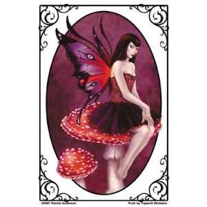 Rachel Anderson   Amanita Muscaria Butterfly Fairy   Sticker / Decal