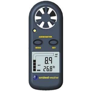 Ambient Weather AR 816 Handheld Wind Meter with Temperature  
