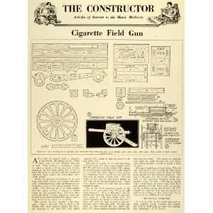  1927 Article Cigarette Field Gun Wheel Lovett Diagram Axle 