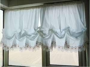   double color Water soluble lace Adjustable BAlloon Shade Curtain