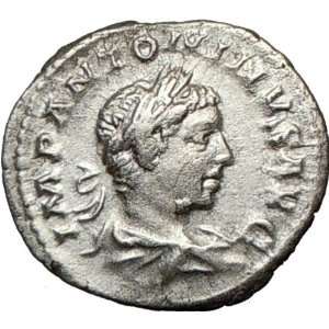  ELAGABALUS 219AD Authentic Ancient Silver Roman Coin Fides 