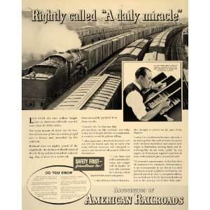  1937 Ad Association Of American Railroads Train Freight 