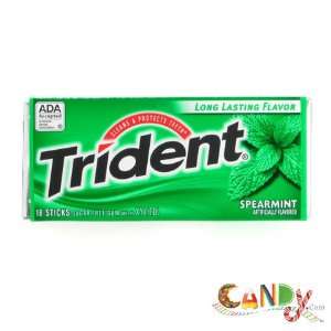 Trident Spearmint 8 Count  Grocery & Gourmet Food