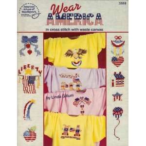    Wear America In Cross Stitch With Waste Canvas 
