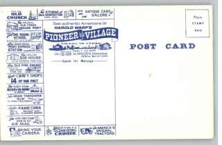 Postcard~Harold Warps Pioneer VillageMinden,NE  