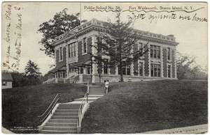 Fort Wadsworth Staten Island NY  PUBLIC SCHOOL NO 34  Postcard  