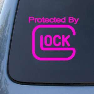  Protected By Glock   6 HOT PINK DECAL   Guns   Car, Truck 