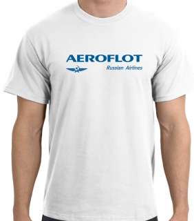 Aeroflot Retro Logo Russian Airline Aviation T Shirt  