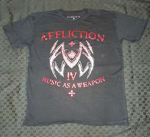 Affliction T shirt Black Size Large  