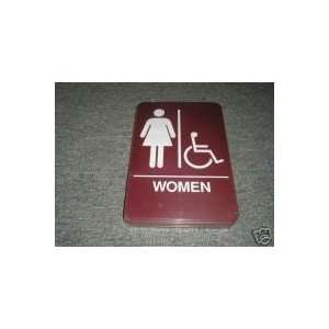  Visu com ADA Women Bathroom 6x9 Braille/symbol/text Sign 