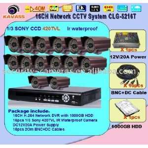    30m night vision waterproof camera dvr system