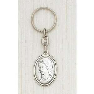  Virgin Mary Key Ring Silver Plated: Home & Kitchen