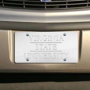  NCAA Virginia State Trojans Silver Mirrored License Plate 