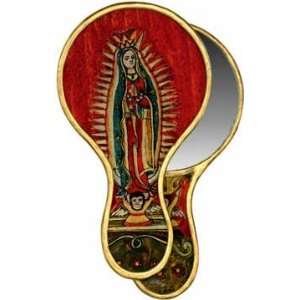  Handmade Folk Art Virgin of Guadalupe Hand Mirror Beauty