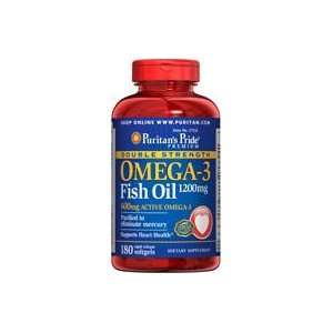  Double Strength Omega 3 Fish Oil 1200 mg 1200 mg 180 