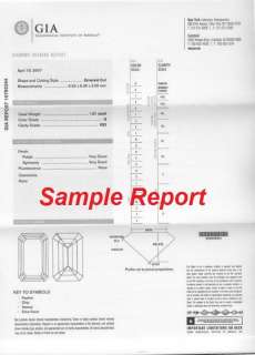 ct Emerald Cut Diamond G Color VS2 Clarity W/ GIA Report  