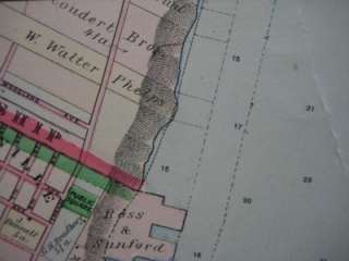 1891 Beers Hudson River Map BERGEN COUNTY NJ MANHATTAN  