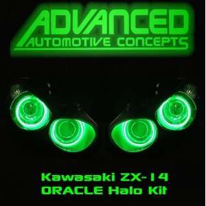  Kawasaki ZX 14 Angel Eyes/ Demon Eyes *GREEN Halo Kit 